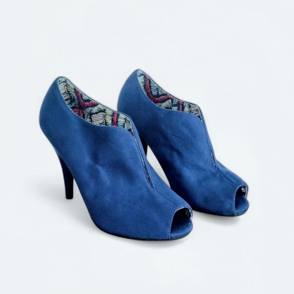 Christian Siriano Women's Blue Peep-Toe Heels Size 6.5